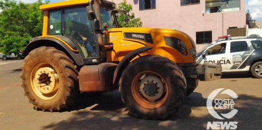 Polícia Civil recupera em Santa Helena trator roubado em São Paulo