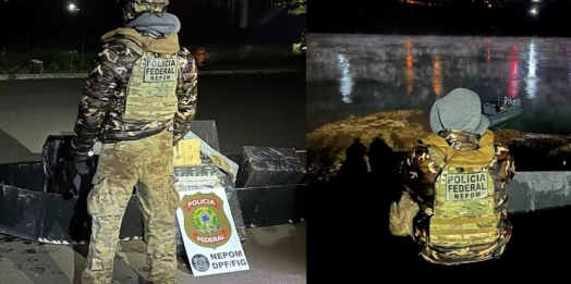 Polícia Federal apreende carga de cigarros eletrônicos e convencionais no Rio Paraná