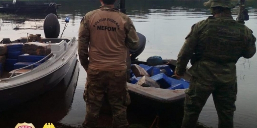 Polícia intercepta embarcação em Santa Helena com uma tonelada de maconha