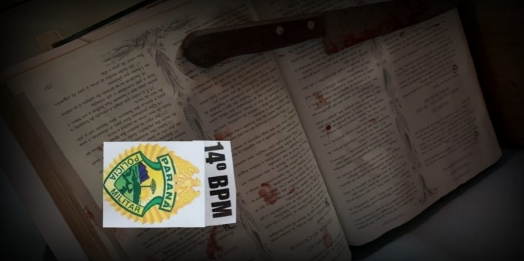 Polícia já possuí informações sobre autor de homicídio em Itaipulândia; faca foi deixada sobre a bíblia