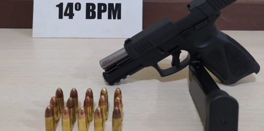 Polícia Militar apreende arma de fogo com munições intactas em São Miguel do Iguaçu