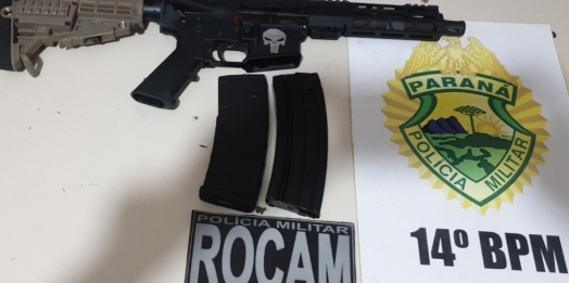 Polícia Militar apreende arma de guerra em Foz do Iguaçu