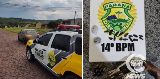 Polícia Militar apreende dois adolescentes com arma e munições em São Miguel do Iguaçu