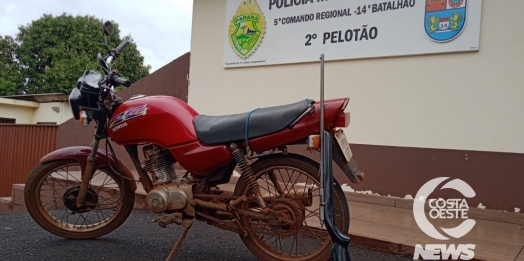 Polícia Militar apreende motocicleta adulterada e arma de fogo em São Miguel do Iguaçu