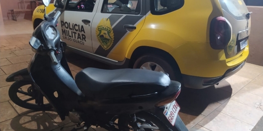 Polícia Militar apreende motoneta adulterada em São Miguel do Iguaçu