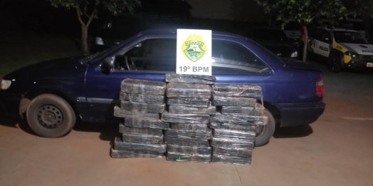 Polícia Militar apreende veículo com 256 quilos de droga em Santa Helena