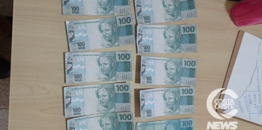 Polícia Militar de Diamante do Oeste prende em flagrante homem tentando repassar dinheiro falso em comércio