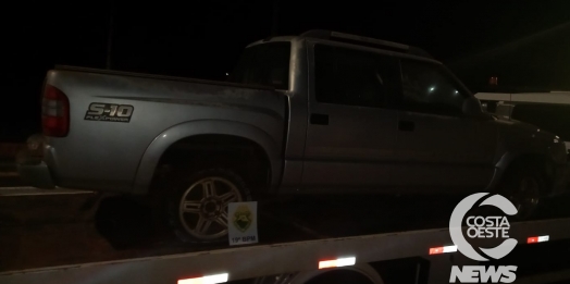 Polícia Militar de Entre Rios do Oeste recupera camionete roubada