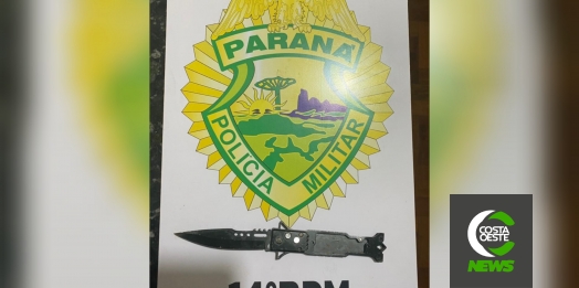Polícia Militar de Itaipulândia apreende adolescente que portava canivete em colégio