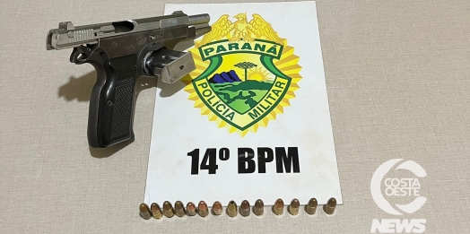 Polícia Militar de Itaipulândia prende indivíduo com pistola 9mm
