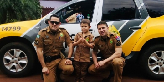 Polícia Militar de Itaipulândia realiza sonho de aniversariante