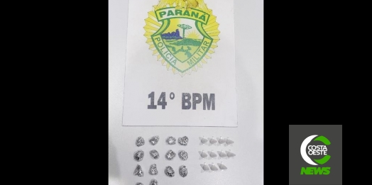 Polícia Militar de Medianeira apreende crack e cocaína no Ipezinho