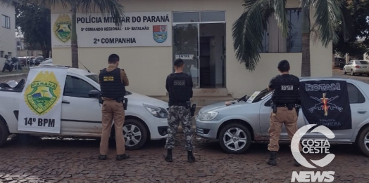 Polícia Militar de Medianeira detém quatro pessoas e recupera dois veículos roubados