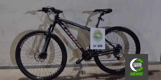 Polícia Militar de Medianeira recupera bicicleta roubada