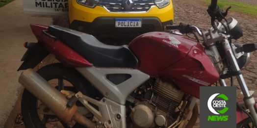 Polícia Militar de Medianeira recupera motocicleta furtada
