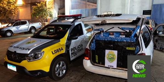 Polícia Militar de Itaipulândia apreende veículo carregado com cigarros oriundos do Paraguai