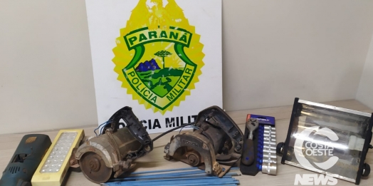Polícia Militar de Santa Helena recupera objetos furtado de empresa no domingo (24)