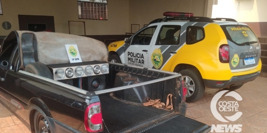 Polícia Militar de São Miguel do Iguaçu apreende veículo em desacordo com a legislação