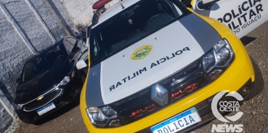 Polícia Militar de São Miguel recupera carro furtado em Santa Terezinha de Itaipu