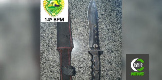 Polícia Militar detém dupla com arma branca em São Miguel do Iguaçu