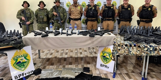 Polícia Militar do Paraná faz a maior apreensão de armas da história do estado