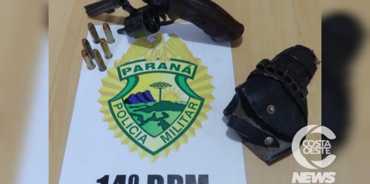 Polícia Militar prende homem com revólver em Missal