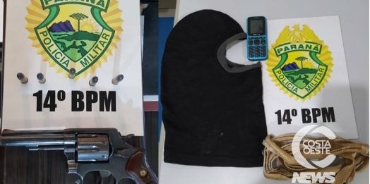 Polícia Militar prende quatro homens e apreende arma de fogo em São Miguel do Iguaçu