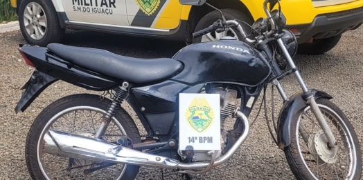 Polícia Militar recupera motocicleta furtada em Santa Tereza do Oeste