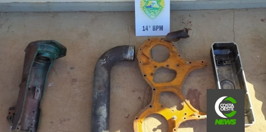 Policia Militar recupera peças furtadas do pátio de máquinas da prefeitura