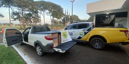 Polícia Rodoviária apreende veículo com cigarros e prende motorista em Santa Helena