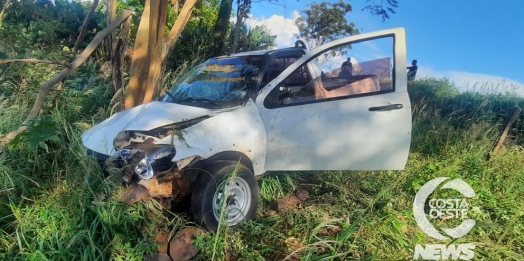 Polícia Rodoviária atende acidente na PR 488 em Diamante D