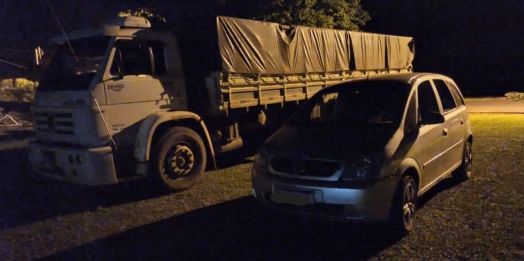 Policiais apreendem caminhão carregado de cigarros em Santa Helena