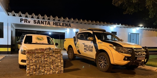 Policiais Rodoviários apreendem veículo e droga entre Santa Helena e Diamante do Oeste