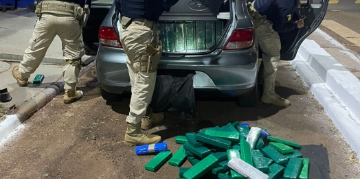 Policiais Rodoviários Federais apreendem quase 120 kg de maconha em Santa Terezinha de Itaipu/PR