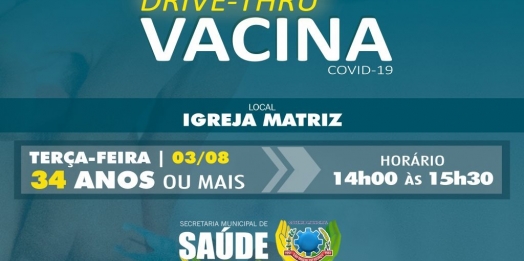 População de 34 anos será vacinada contra Covid-19 terça-feira (03) em São Miguel