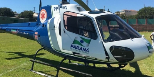 Portão cai e atinge cabeça de criança em Pato Bragado; helicóptero do Consamu foi acionado