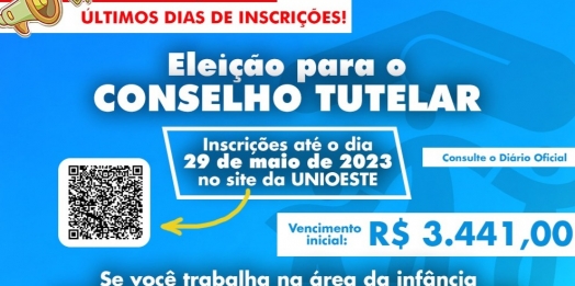 Prazo para inscrições de candidatos ao Conselho Tutelar encerra na próxima segunda-feira (29)