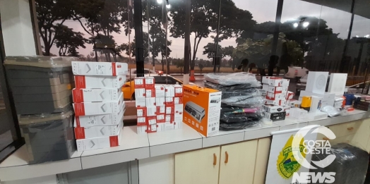 PRE apreende veículo com produtos contrabandeados na PR 488, em Santa Helena