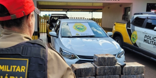 PRE de Santa Helena apreende 200Kg de maconha e recupera veículo roubado