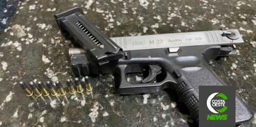 PRE de Santa Helena apreende pistola e munições durante atendimento de acidente em Missal