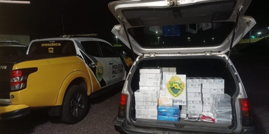 PRE de Santa Helena apreende veículo com grande quantidade de celulares