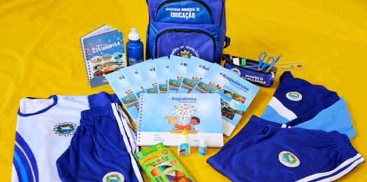 Prefeitura de Itaipulândia irá entregar 1.600 kits de material escolar, mochila e uniforme para alunos da Rede Municipal de Ensino