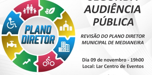 Prefeitura de Medianeira realiza 2ª Audiência Pública da Revisão de seu Plano Diretor Municipal