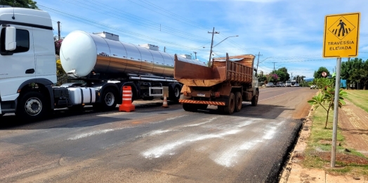 Prefeitura de Santa Helena inicia implantação de travessias elevadas para reforçar segurança no trânsito