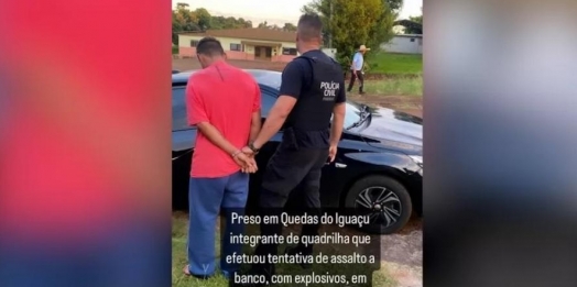 Preso 5° bandido que participou da explosão de banco em Diamante do Oeste