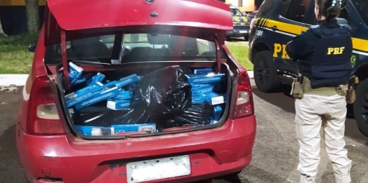 PRF apreende cigarro contrabandeado em Santa Terezinha de Itaipu