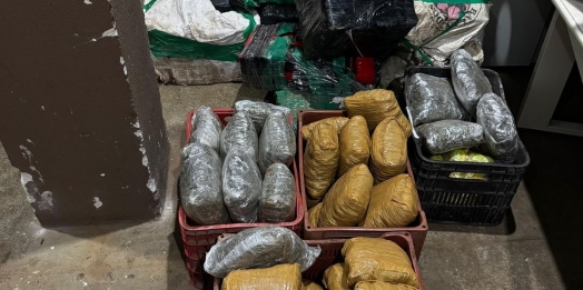 PRF apreende mais de meia tonelada de maconha e carro roubado em Santa Terezinha de Itaipu