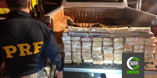 PRF apreende pasta base de cocaína em caminhonete com placas de Santa Helena
