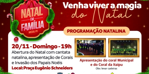 Programação de Natal começa no domingo (20) em Missal