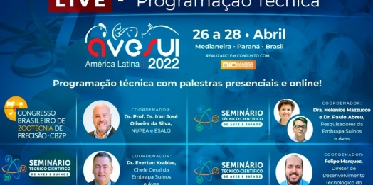 Programação Técnica da AveSui 2022 será apresentada durante live nesta sexta-feira (08)